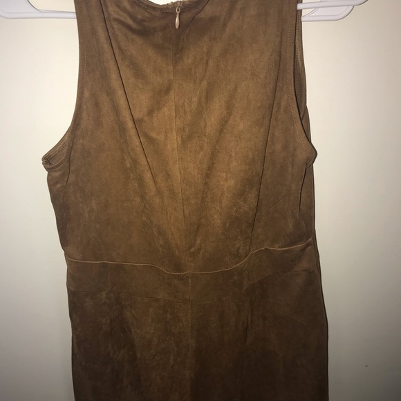 Faux suede lace-up romper - Picture 3 of 3